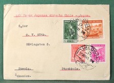 CHILE cover 1941 Valdivia to Stockholm Sweden (Y148)