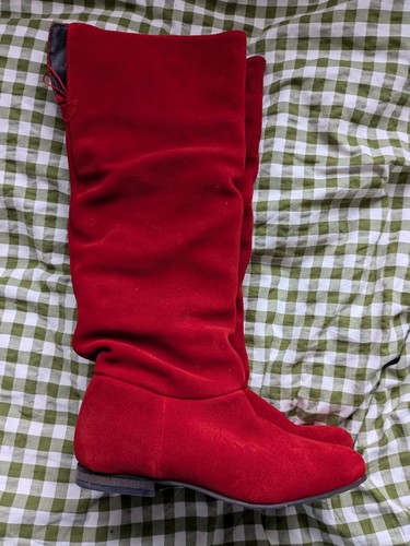 Next slouch red suede - red, boots