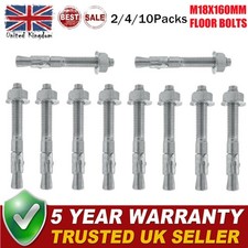 2/4/10 Pack M18 x 160mm Floor