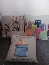 3 MEDIUM CAT CUSHIONS ( FREE POSTAGE)