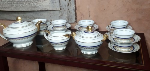 Limoges porcelain tea set gold - porcelain,