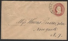 1850s Embossed Blind Cameo Cover HASSELMAN & VINTON WASHINGTON FOUNDRY Indiana