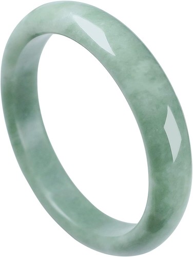 Natural green jade bangle - natural,