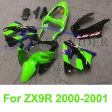 Fairing Bodywork Injection ABS Green For Kawasaki Ninja ZX-9R 2000-2001 01