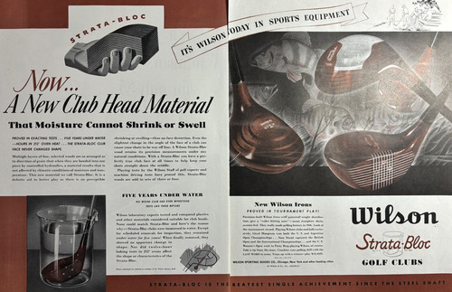 1947 wilson strata bloc - wilson, golf