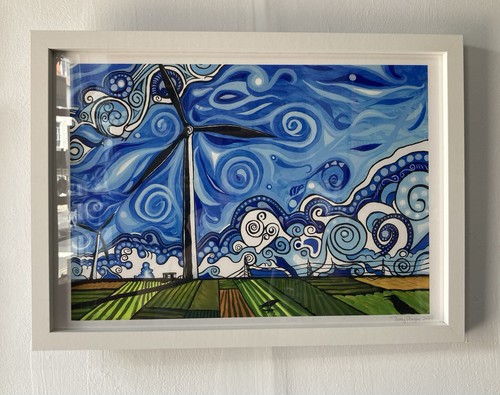 Original art print framed - a3,