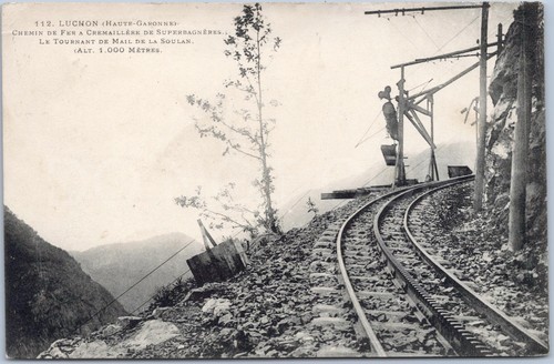 Luchon antique postcard rack - luchon,