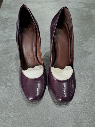 Purple platform shiny shoes - platform,