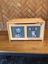 pine ottoman storage box / toy box/ dog box upcycled 