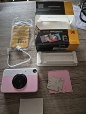 Kodak Printomatic Digital Instant Print Camera Blue CASE SPRING OFF NEEDS FIXED