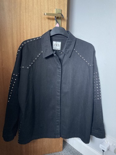Zara jacket shirt black metal - zara, jacket/shirt
