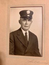 Antique Cabinet Card Fireman