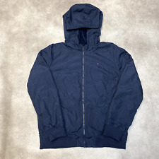 Tommy Hilfiger Windbreaker Jacket Mens Small Lightweight Full Zip Coat, Navy