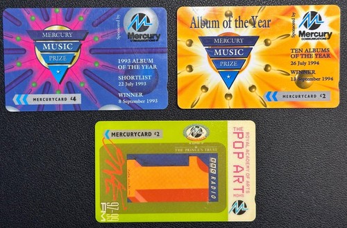 Assorted mercury phonecards - 3,