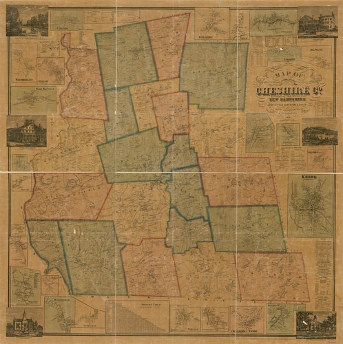 1858 map of cheshire - x, 24"