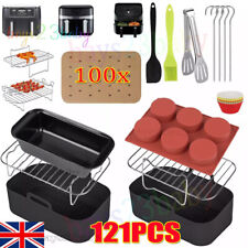 121PC Air Fryer Rack & Grills Steel Baking Pot Dual Basket Accessories·For Ninja
