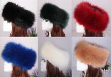 Luxury Ladies Faux Fur Hat Big HeadBand Winter Earwarmer Hat Ski