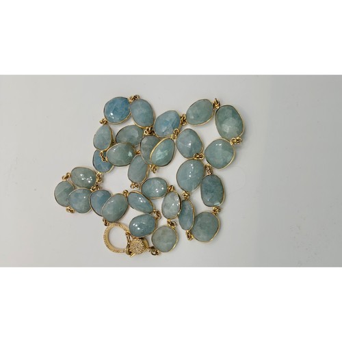 Genuine aquamarine gold plated - genuine,