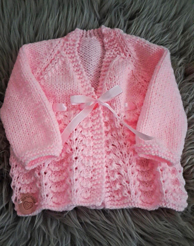 Handmade pink knit acrylic - pink,