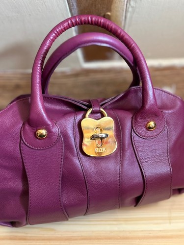 Ri2k raspberry leather top - raspberry,