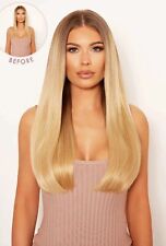Lulla Bellz Thick 18" 1 Piece Straight Clip In Hair Extensions Golden Blonde