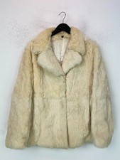 Unbranded Cream Solid Fur Coat