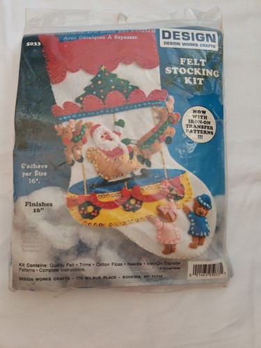Felt stocking kit vintage - felt,