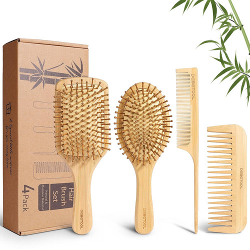Bamboo hair brush set - hair,