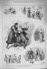 Original Old Antique Print