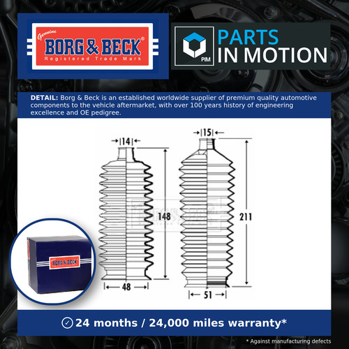 Steering rack boot - rack, fits