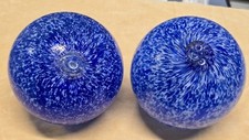 Pair Hand Blown Art Glass