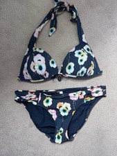 Seafolly navy blue cabana rose