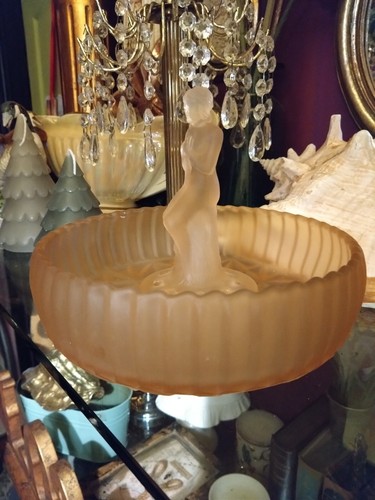 Fabulous art deco pink frosted - fabulous,