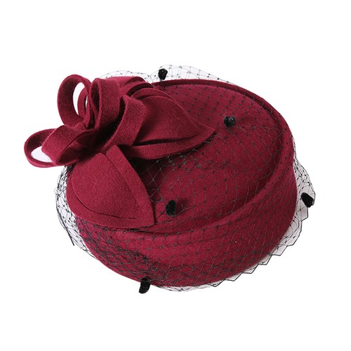 Royal pillbox hat mesh - hat,