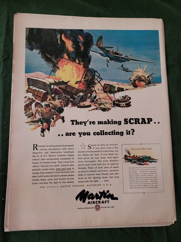 Vtg 1943 original magazine - original, ad