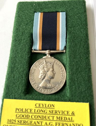 Genuine police medal - , ceylon