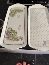 Vintage Melamine 2 Sandwich/ Tea  Trays
