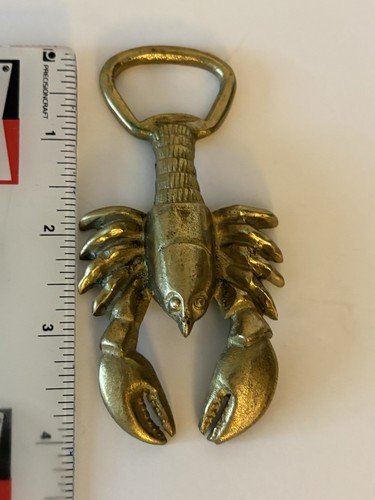 Brass lobster bottle - brass,