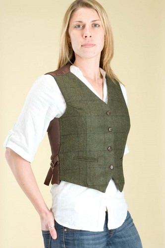 Ladies tweed waistcoat - ladies,
