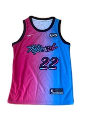 Blue/Pink Basketball Jersey Half Sleeve T-Shirt Miami Heat #22 (City Edition)