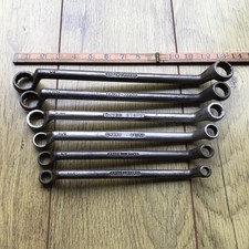6 Vintage Eagle Brand Whitworth Ring Spanners 1/2"to 1/8"Whitworth.