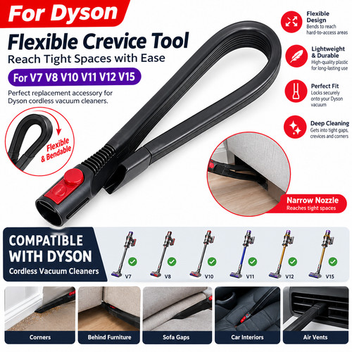 Flexible crevice tool for - crevice,