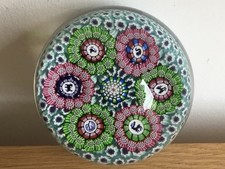 Vintage Scottish John Deacons Closepack Animal &Millefiori Glass Paperweight2012