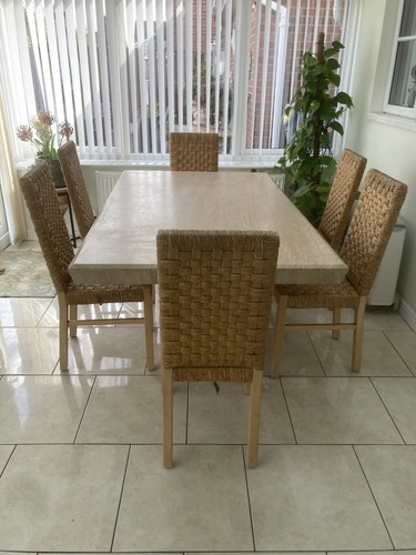Travertine stone dining - travertine,