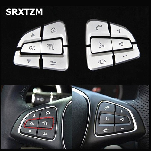 Chrome steering wheel button - steering,