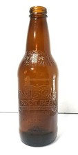 IBC Root Beer Embossed 12oz Empty Brown Glass Bottle Collectable Bar, Man Cave