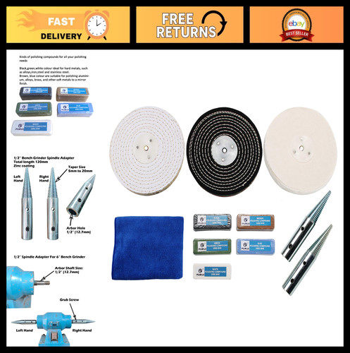 11pc metal polishing buffing - 11pc,