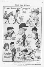 HORSE RACING Caricatures of