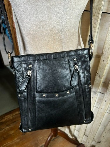 Black leather across - , body