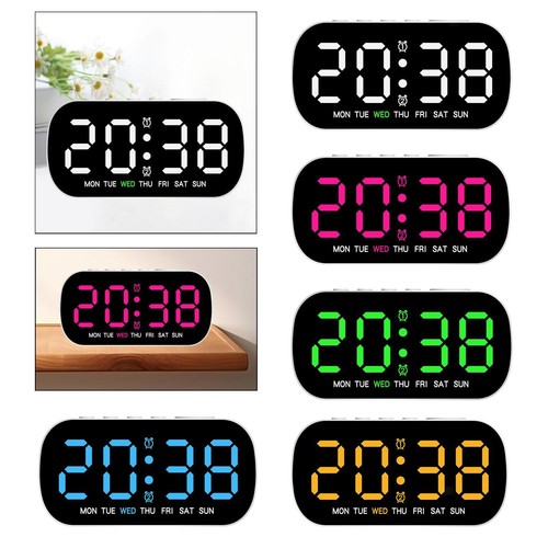 Led digital alarm clock two - digital,